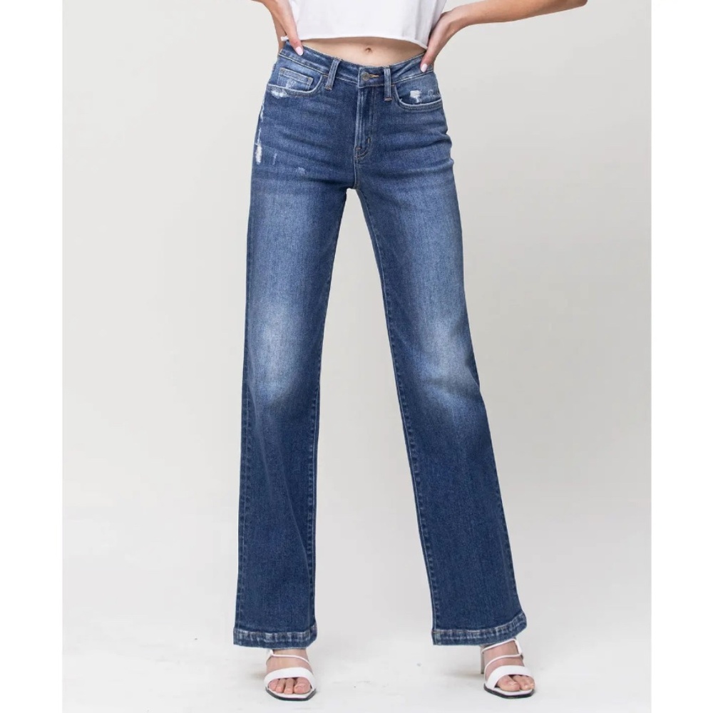 HIGH RISE WIDE LEG JEANS - Picture 2 of 6